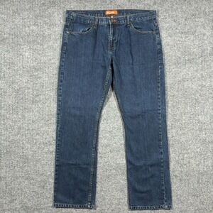Plugg‎ Jeans Co. Mens Size 38x32 Blue Denim Straight Leg 100% Cotton Low Rise